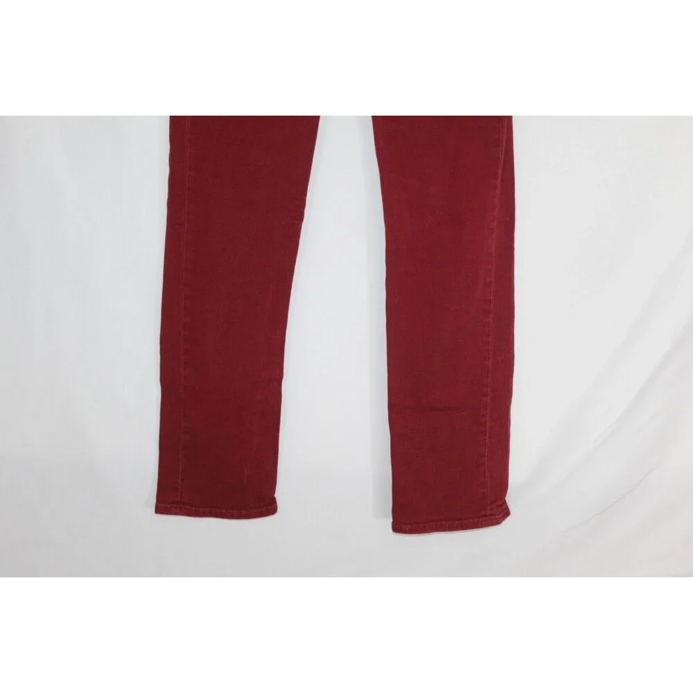 Levi's mens jeans size 33x34 514 straight leg cotton blend red mid rise 5 pocket